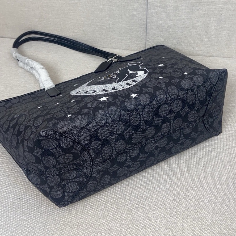 Coach City Tote CW451 - Black Halloween Edition - Picture 6 of 8
